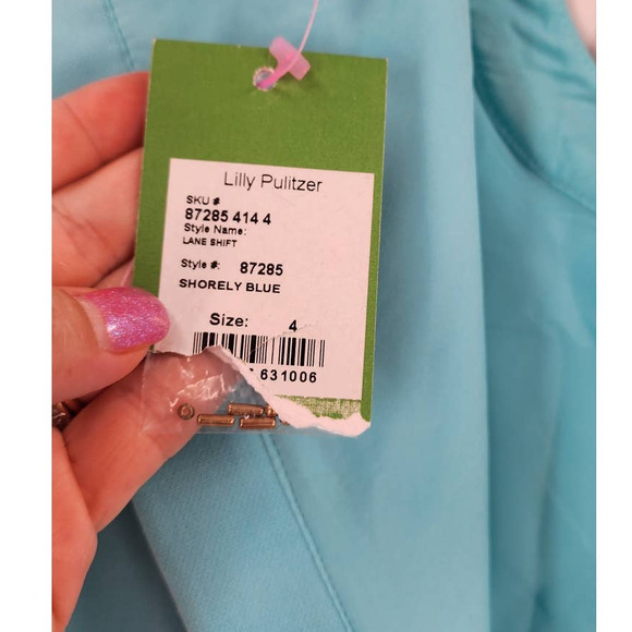 NEW NWT Lilly Pulitzer Lane Shift Dress In‎ Shorely Blue Size 4 - Picture 10 of 10